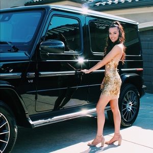 Short Gold Jovani dress